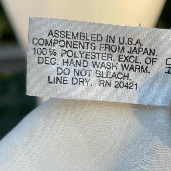 Vintage Lace Slip Satiny White Japanese Lace - Picture 8 of 8